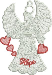 Free Standing Lace Inspiration Heart Angel 5