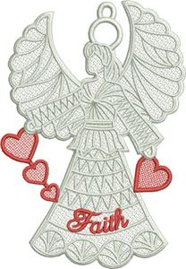 Free Standing Lace Inspiration Heart Angel 6
