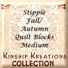 Fall/Autumn / Med Size Quilt Blocks with Stipple