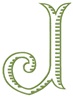 Baroque 1 XL Letter J, Larger