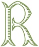 Baroque 1 XL Letter R, Larger