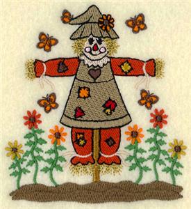 Scarecrow Woman with Butterflies