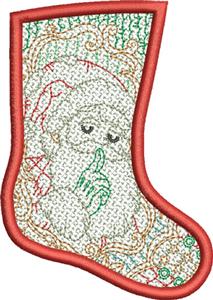 Free Standing Lace Christmas Stocking 1