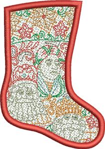 Free Standing Lace Christmas Stocking 5
