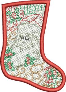 Free Standing Lace Christmas Stocking 10