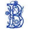 Floral Bluework Letter B
