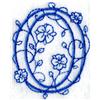 Floral Bluework Letter O
