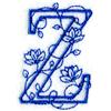 Floral Bluework Letter Z