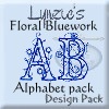 Floral Bluework Alphabet Pack