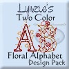 2 Color Floral Alphabet
