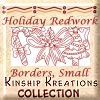 Holiday Redwork / Small Size Borders