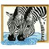 Zebras Drinking at Water (Applique)