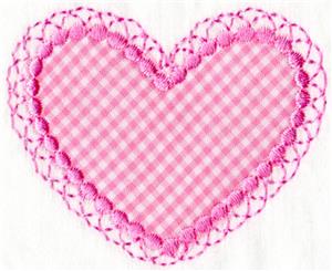Filigree Applique Heart 6 / Larger w/Dot App. Stitch