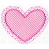Filigree Applique Heart 6 Larger w/Dot App. Stitch