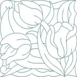 Pastel Flower Quilt Block 8 / Med