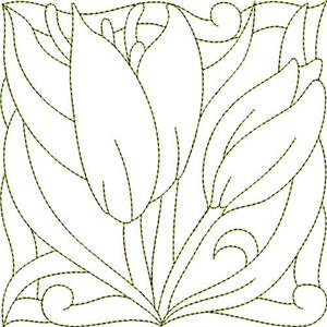 Pastel Flower Quilt Block 10 / Med