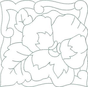 Pastel Flower Quilt Block 1 / Large
