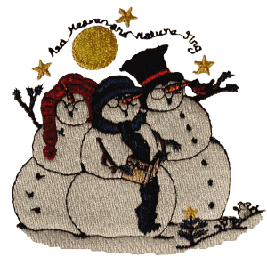 Snowmen caroling, small