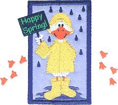 Happy Spring Duck (Applique)