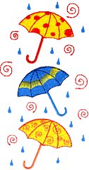 Springtime Rain/Three Umbrellas