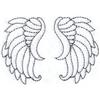 angel wings 11 outline