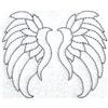 angel wings 12 outline