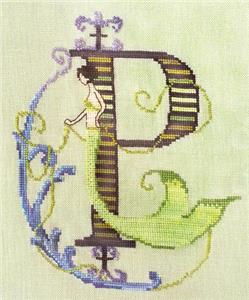 Letters From Nora Mermaids P Cross Stitch Pattern