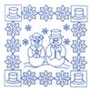 Snowman and Snow Woman Quilt Squares