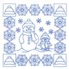 Snowman and Penguin Quilt Squares