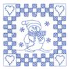 Snowman with Heart Quilt Squares