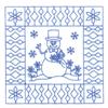 Snowman with Snowflake Flowers Quilt Squares