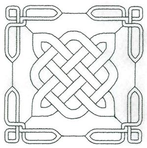 Celtic Knot Stipple 6 Square