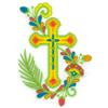 Jacobean Cross with Palm Leaf
