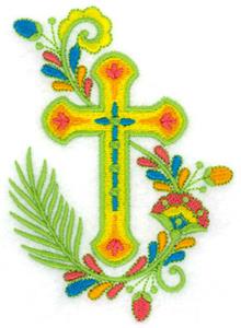 Jacobean Cross with Palm Leaf