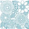 Bluework Floral Quilt Block 1 (Small)