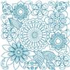 Bluework Floral Quilt Block 9 (Small)
