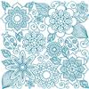 Bluework Floral Quilt Block 4 (Med)