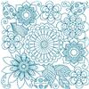 Bluework Floral Quilt Block 9 (Med/Large)