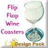 Flip Flop Wine Coasters Design Pack