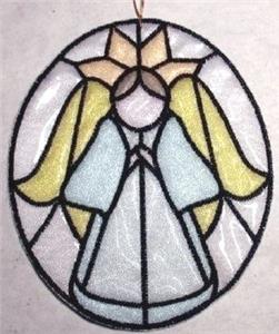 Stained Glass Praying Angel