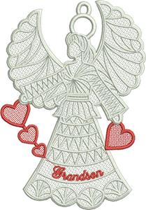 Free Standing Lace Family Angel (Grandson)
