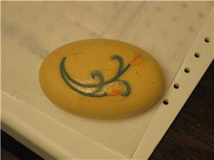 Sealing Embroidered Soap (with craft sealer)