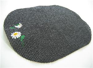 Embroidery on Rubber Covered Fiberglass Mesh