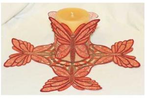 Butterfly Lace Candle Centerpiece