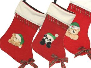 Minky Christmas Bears Stockings