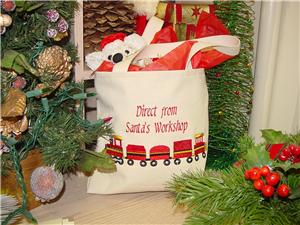 Santa's Workshop Christmas  Gift Bag