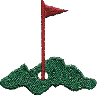 Golf Green Embroidery Design by Artistic Embroidery