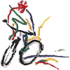 Abstract Mountain Biker