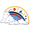Planets, Rainbow & Clouds