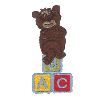 Bear on ABC blocks